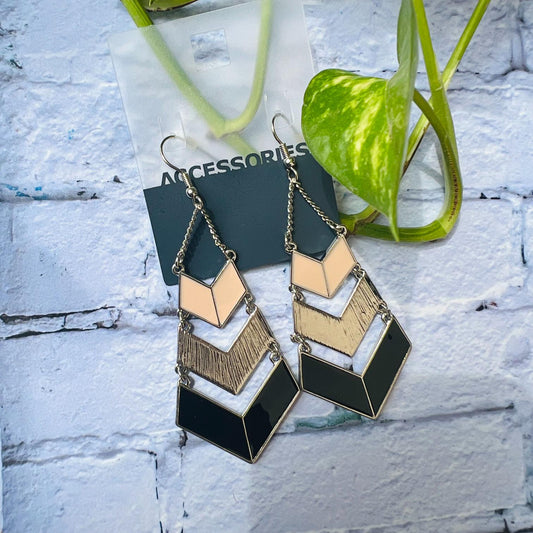 LARQ JEWELS Arrow Cuts Long Tassel Earrings For Women & Girls