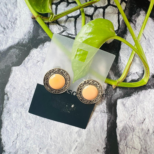 LARQ JEWELS Vintage Ethic Round Pattern Earrings