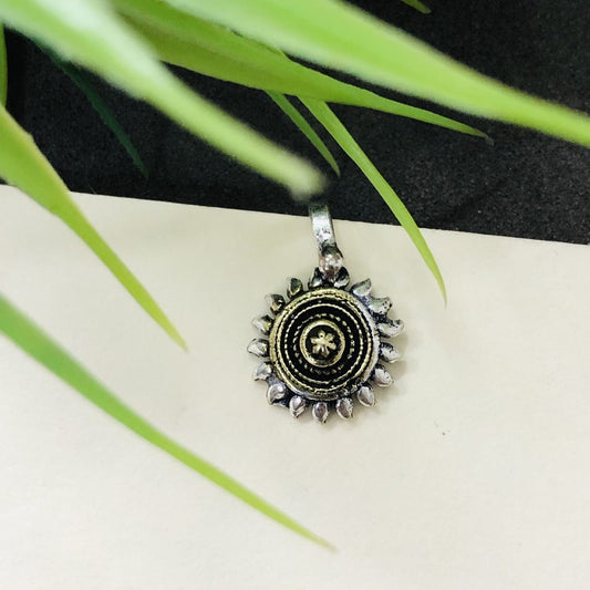 LARQ JEWELS Oxidized german Silver Plated Handmade Nose clip, Nose Pin