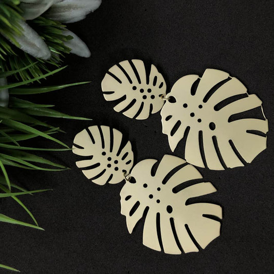 LARQ JEWELS THE CONVERGING GOLDEN BRANCHES - GOLDEN CASUAL EARRINGS