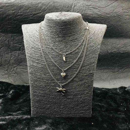 LARQ JEWELS Multi Layered Love Shape Fashion Necklace