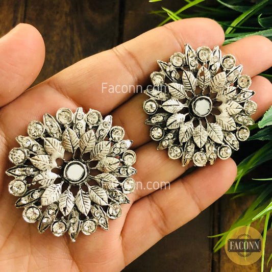 LARQ JEWELS Indian Traditional Sunflower Stud Earring