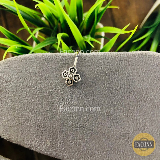 LARQ JEWELS fashion Silver Plated Metal Nose Ring