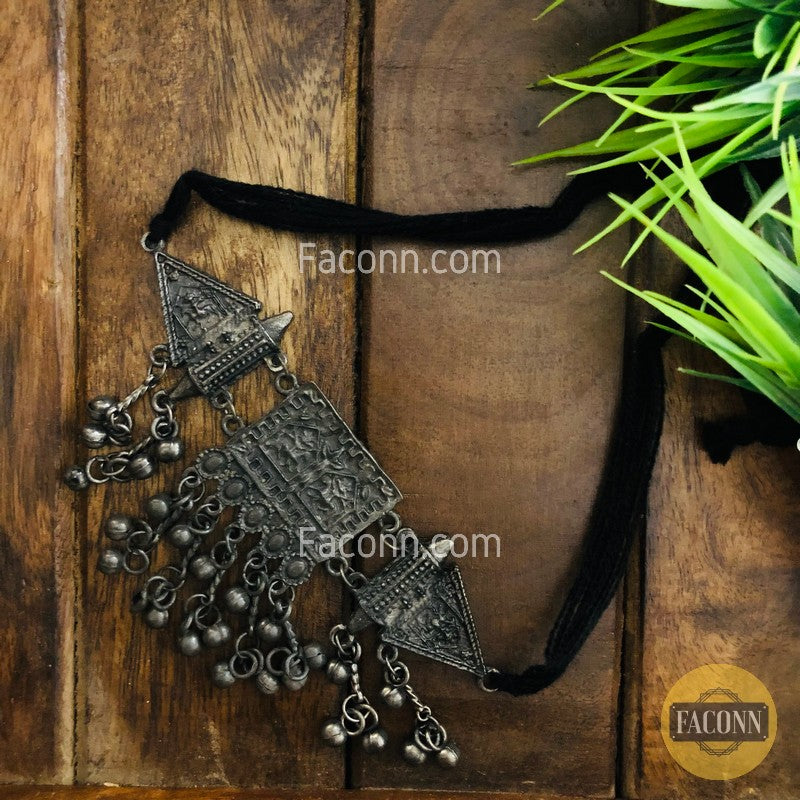 LARQ JEWELS Afghani Banjara Style Oxidized Antique Jewelery Choker
