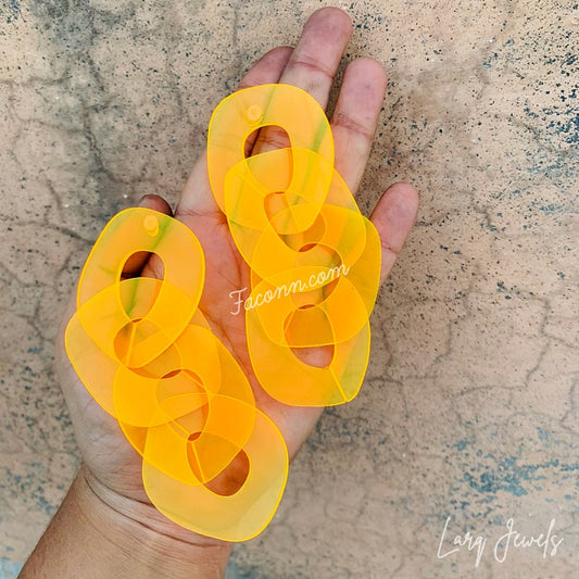 Larq Jewels Big Loop Yellow Weightless Earrings