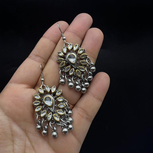 Kundan Stone Oxidised Silver Festive Collection