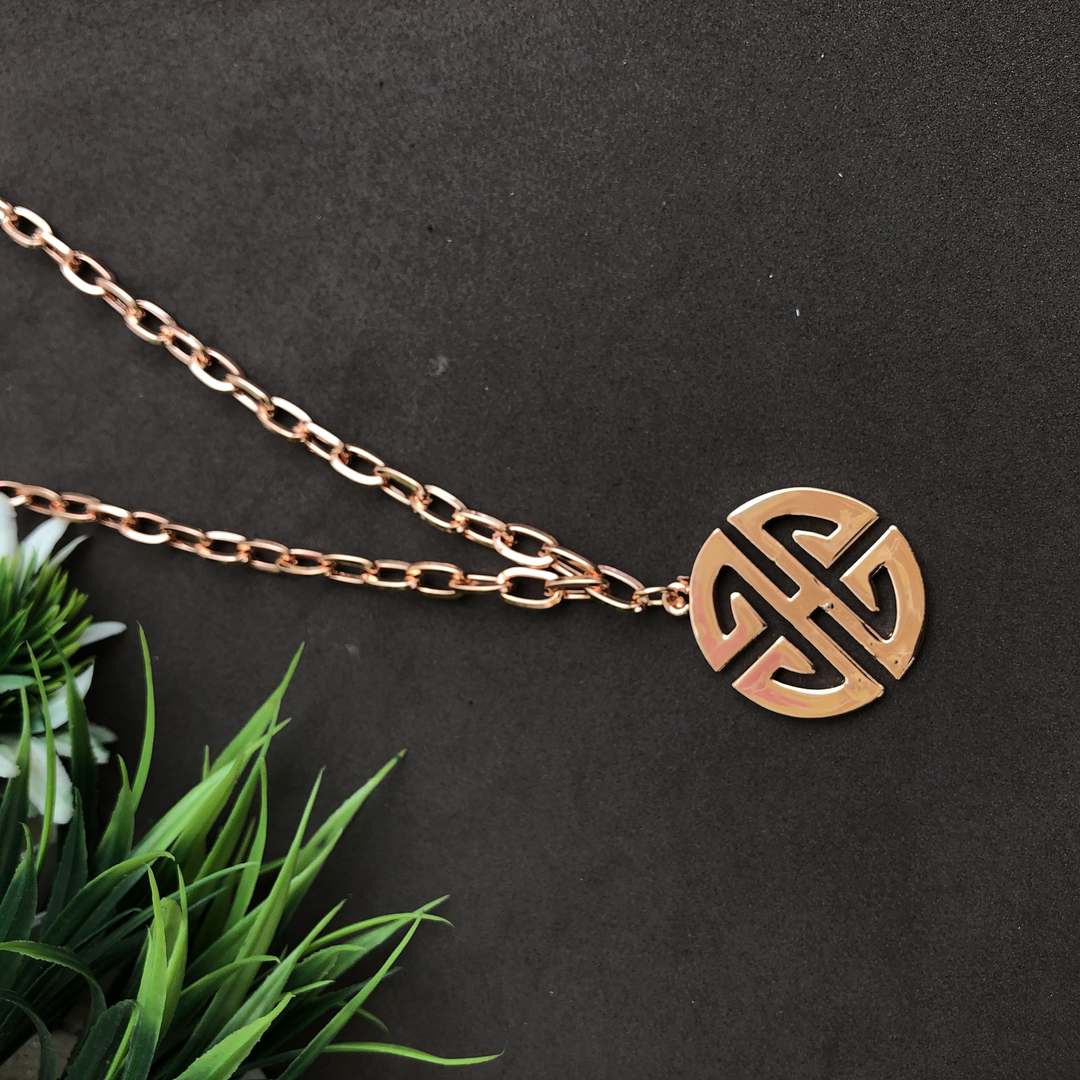 LARQ JEWELS Rose gold Anti tarnish long chain necklace