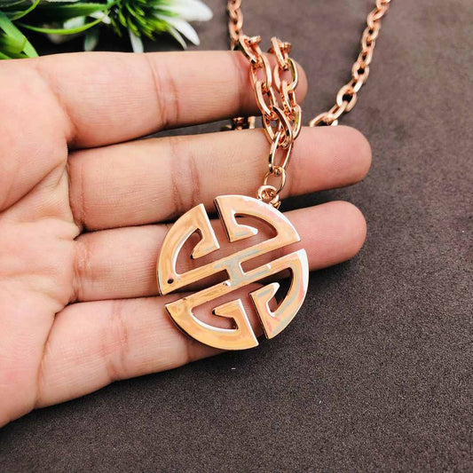 LARQ JEWELS Rose gold Anti tarnish long chain necklace