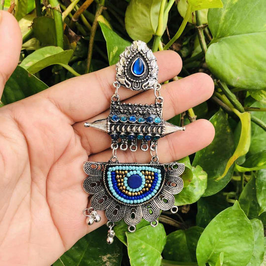 Handmade Embroidery Boho Afghani Earrings