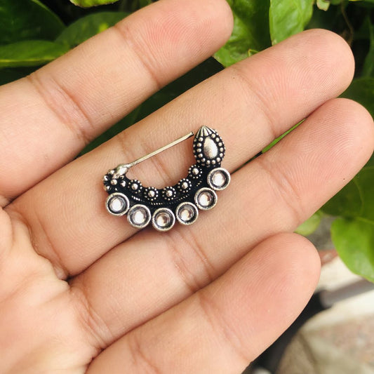 LARQ JEWELS Traditional Maharashtrian Nath Piercing nose ring