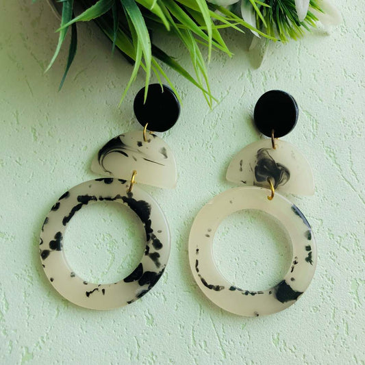 LARQ JEWELS LARQ JEWELS Marble Resin dangle earring