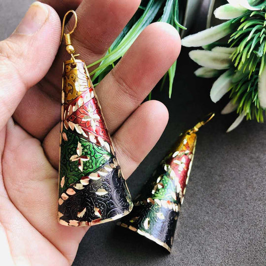LARQ JEWELS Bohemian Multi Color Metal Stylish Earrings for Girls and Women