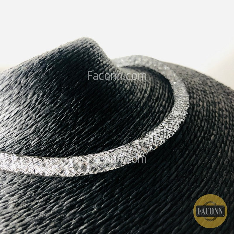 LARQ JEWELS Silver-Toned Stone Studded Statement Necklace