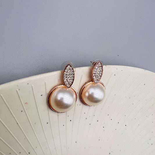 Rose Gold Starlight Pearl Earrings