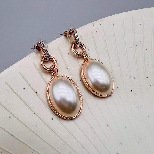 Rose Gold Pearl Dream Drop Earrings