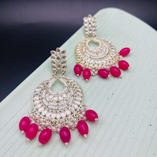 Artisan Kundan Fusion Ethnic Earrings Rani