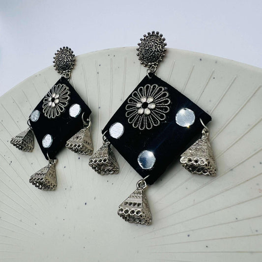 Bohemian Black Diamond Handmade Earrings