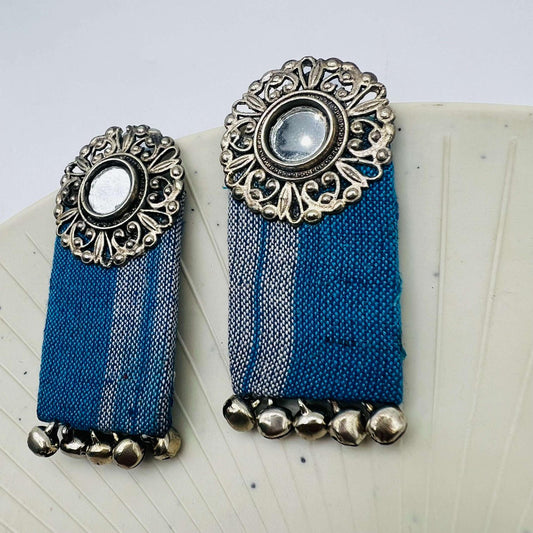 Handmade Fabric Mirror Geometric Earrings