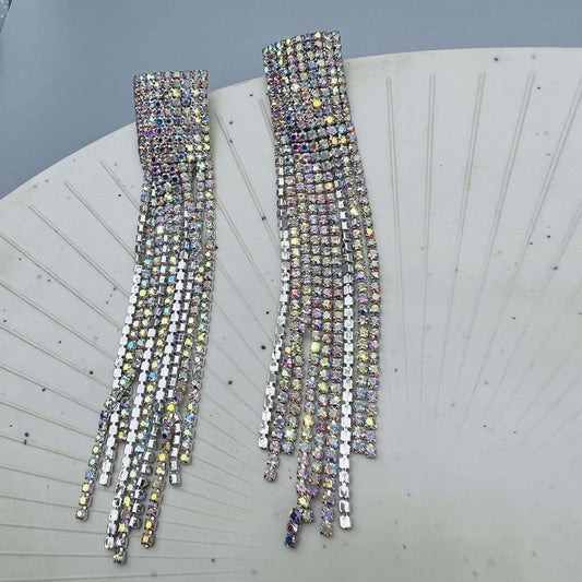 Flash Dance Drops Rhinestone Dangler