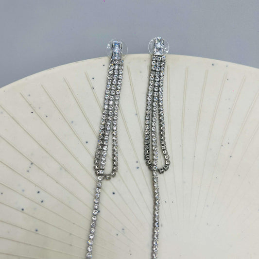 Icefall Iridescence Rhinestone Earrings