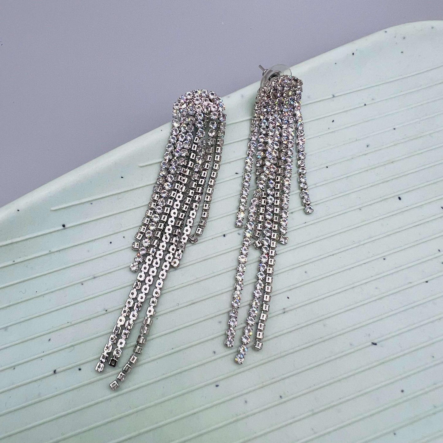Sleek & Shine Rhinestone Dangler Earrings