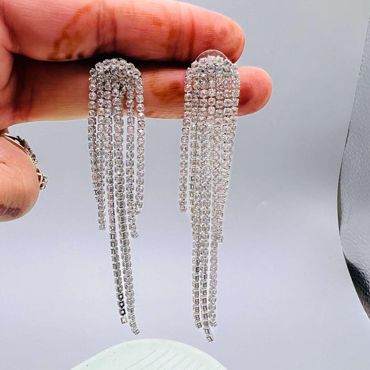 Sleek & Shine Rhinestone Dangler Earrings