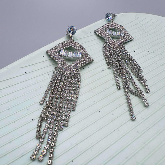 Modern Party wear Rhinestone Danglers