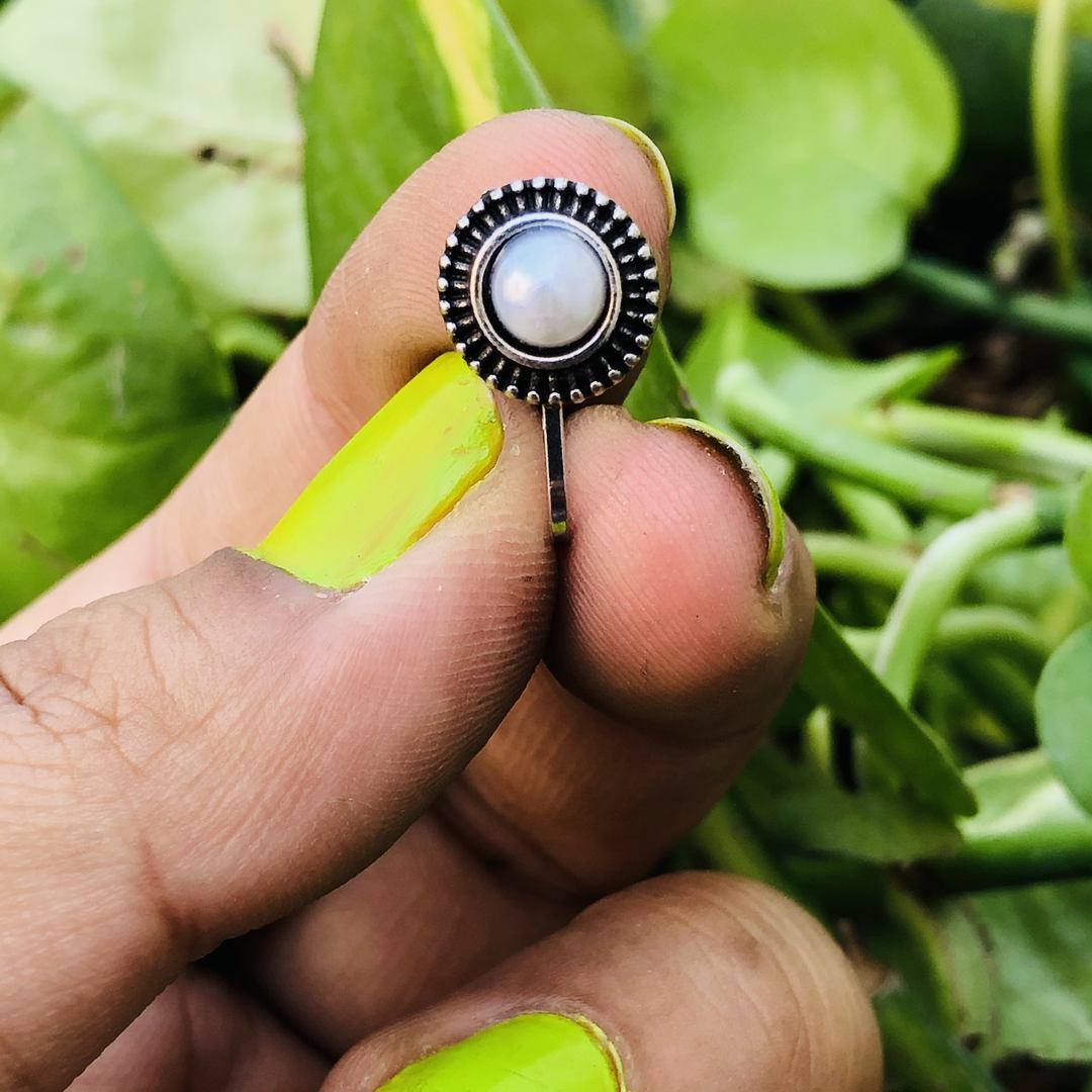 LARQ JEWELS Premium Trendy Antique oxidized nose pin for Womens and Girls