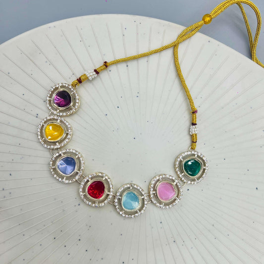 Rainbow Radiance Necklace Choker Set