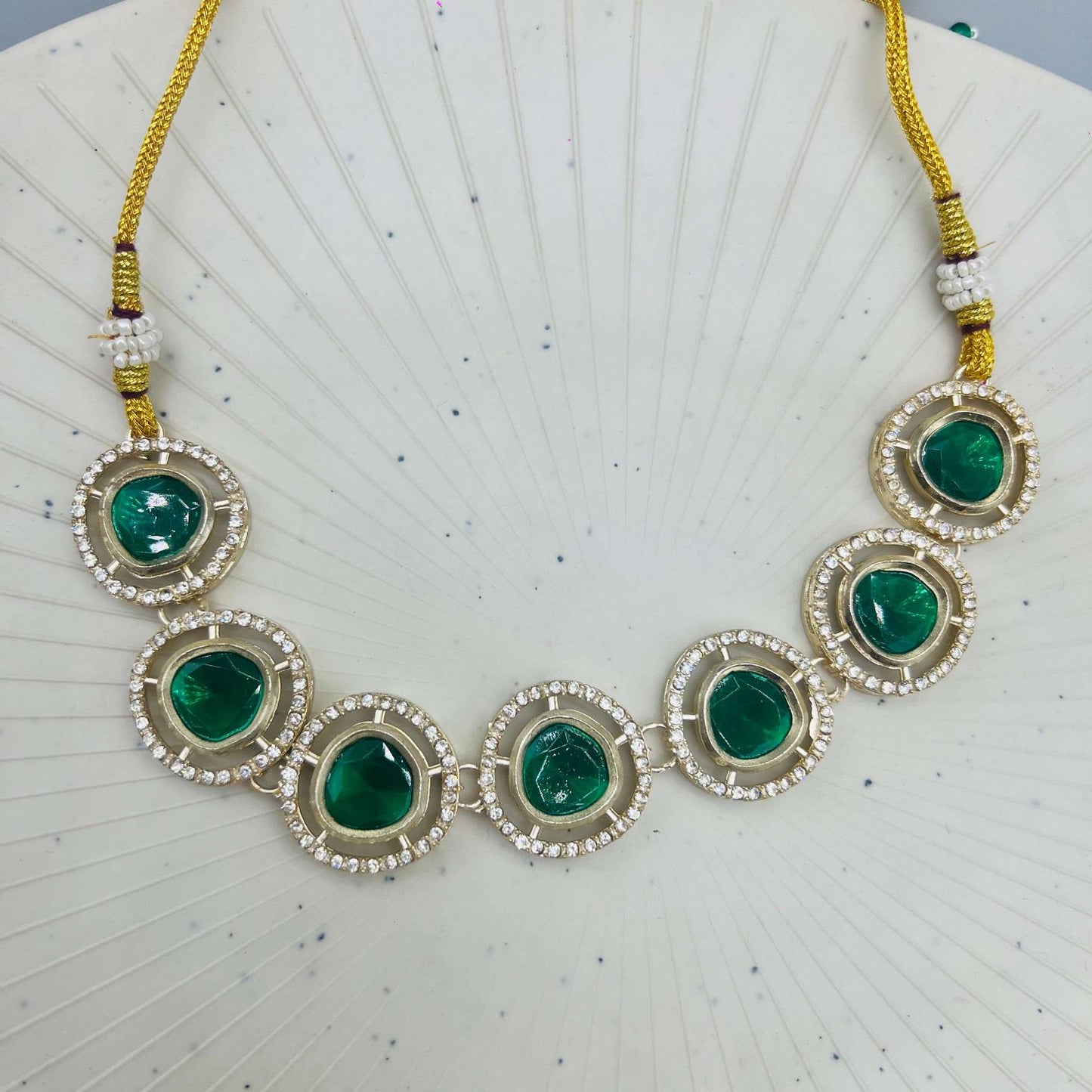 Crystal Halo Necklace Set