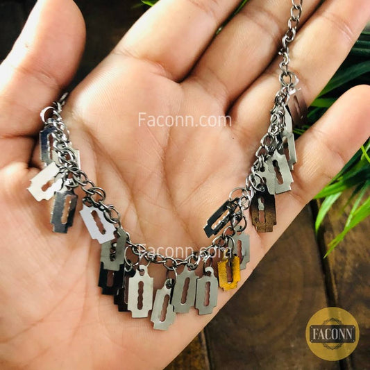 LARQ JEWELS Oxidized Silver Hanging Adjustable Customized Charm bracelet