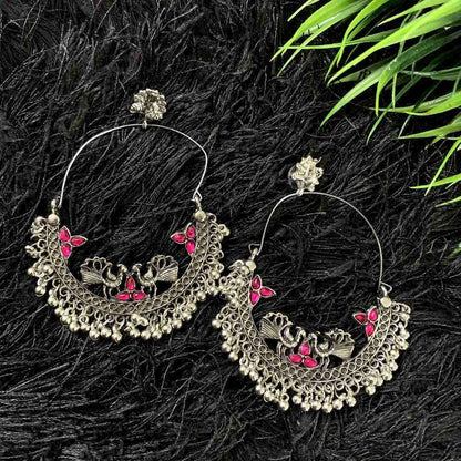Pink Stud Traditional Dangle  Drop Earrings For Women