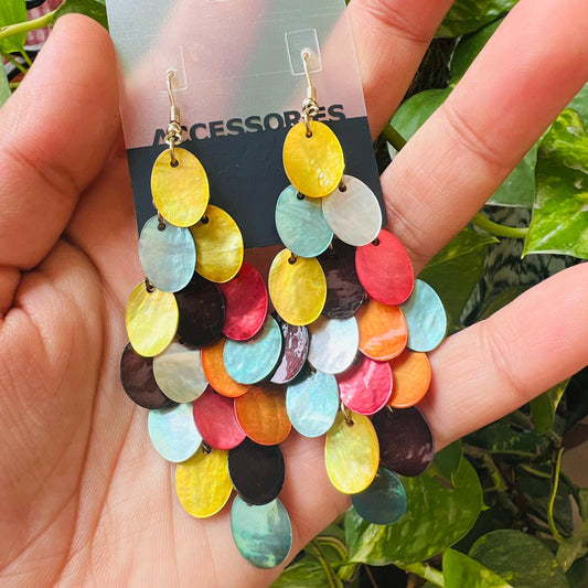 LARQ JEWELS Multicolor Acrylic Cluster Earrings For Women & Girls