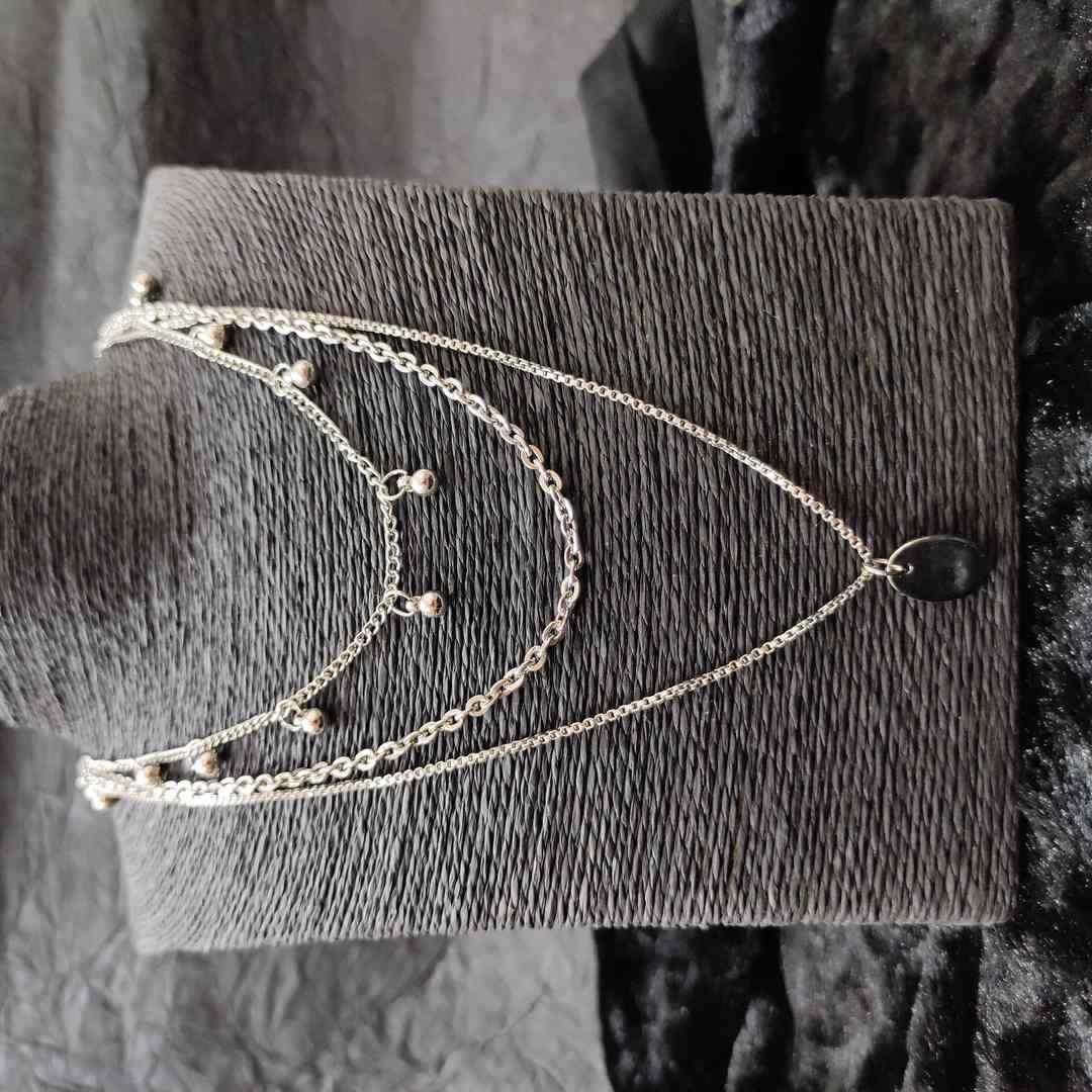 LARQ JEWELS Geometric artificial imitation multi layer necklace