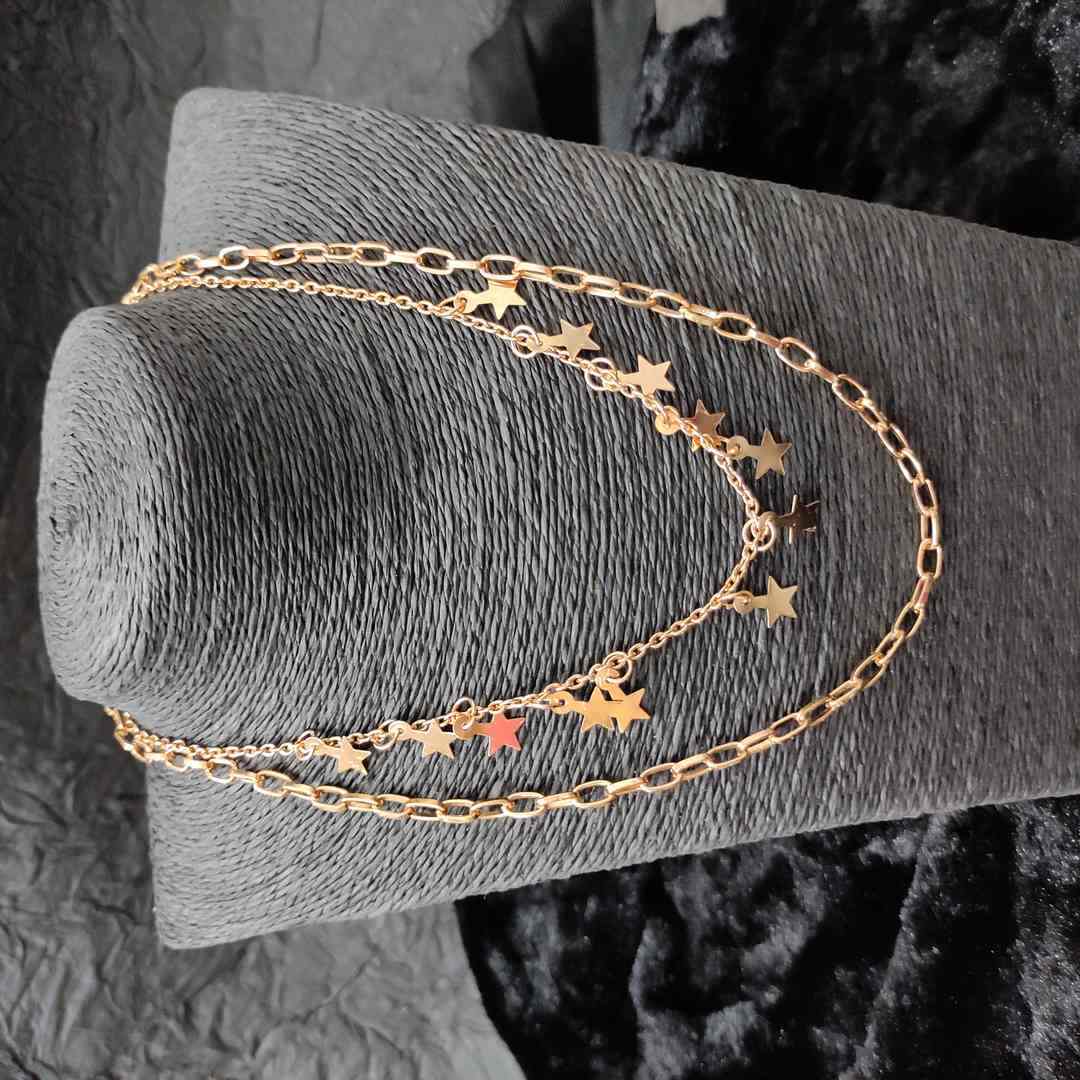 LARQ JEWELS Stylish Multi Layered Gold Plated Stunning Necklace