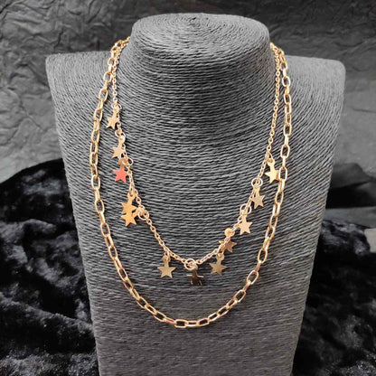 LARQ JEWELS Stylish Multi Layered Gold Plated Stunning Necklace