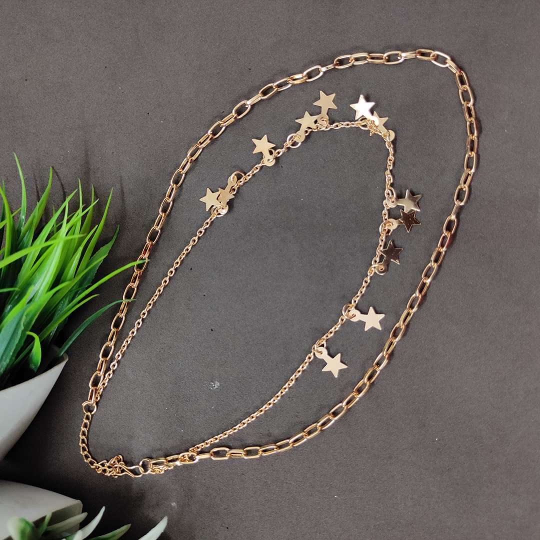 LARQ JEWELS Stylish Multi Layered Gold Plated Stunning Necklace