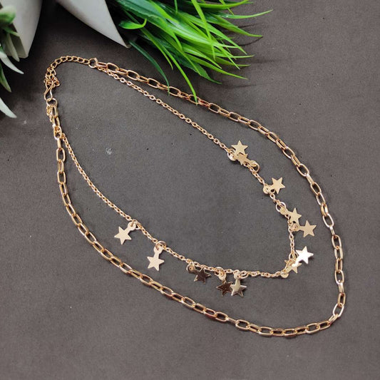 LARQ JEWELS Stylish Multi Layered Gold Plated Stunning Necklace