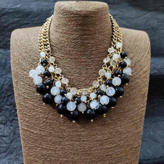 LARQ JEWELS Gold Plated Pearl Studded Necklace