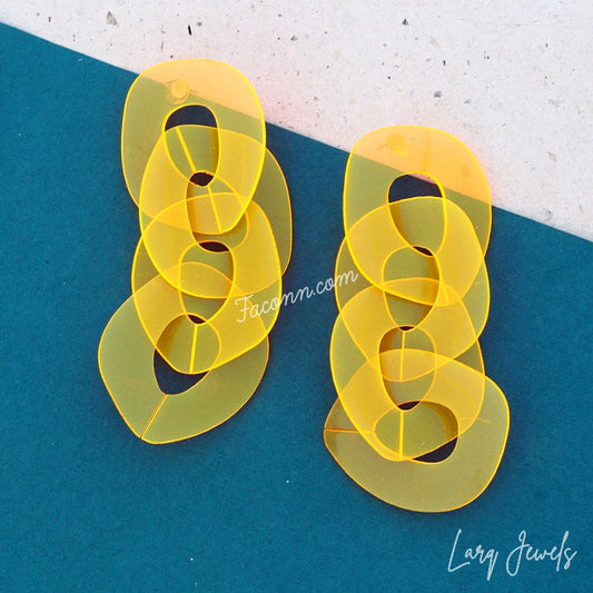 Larq Jewels Big Loop Yellow Weightless Earrings