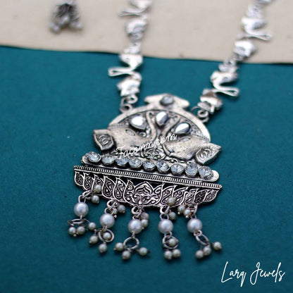 LARQ JEWELS Traditional German Silver Boho Ghungroo Necklace