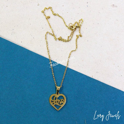 LARQ JEWELS  Love Western Neck Chain Pendant Necklace