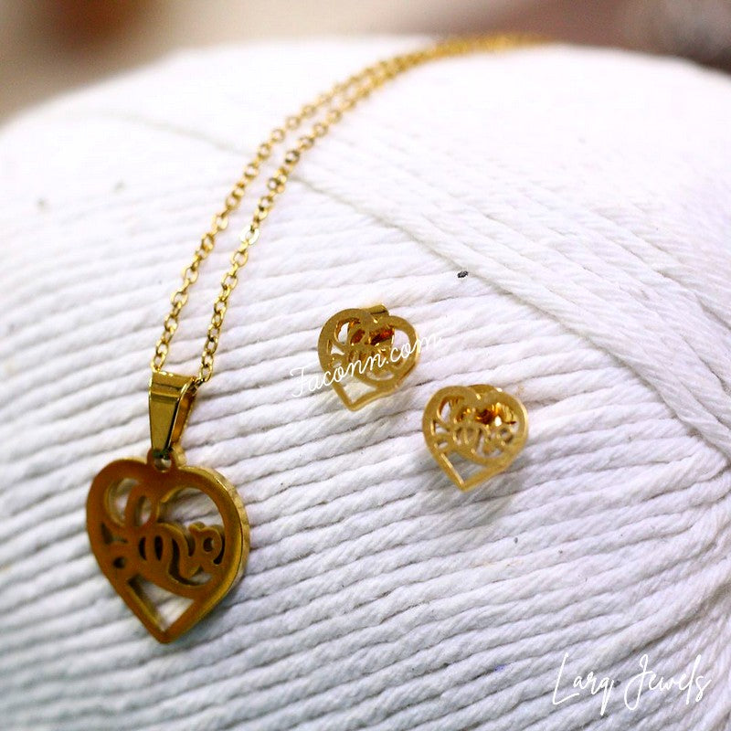 LARQ JEWELS  Love Western Neck Chain Pendant Necklace