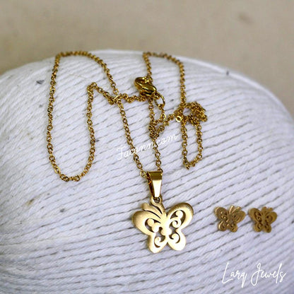 LARQ JEWELS Women Latest Butterfly Western Neck Chain Pendant