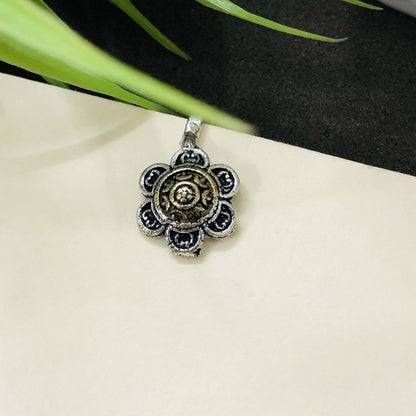 LARQ JEWELS Silver Finish Designer Classy Press On Nose pin stud