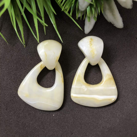 LARQ JEWELS Light Marble Finishing Acryic Fashion Drop Earrings For Women &amp; Girls