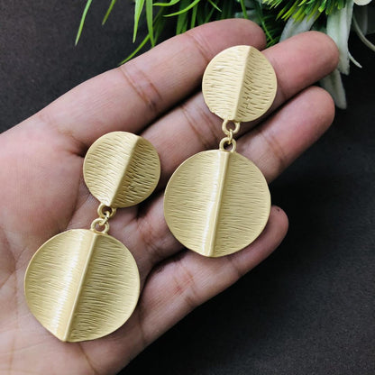 LARQ JEWELS Western Geometric Concentric Circle Drop Earrings