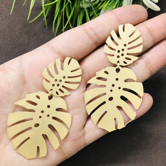 LARQ JEWELS THE CONVERGING GOLDEN BRANCHES - GOLDEN CASUAL EARRINGS