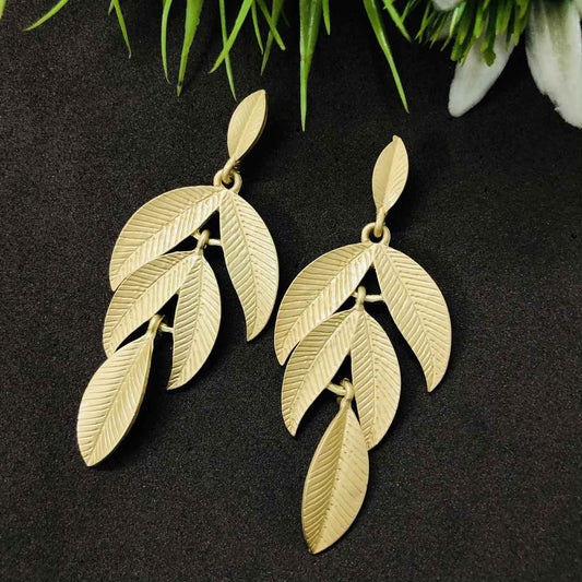 LARQ JEWELS Artisan Gold Plated Designer Western Earrings Brass Drops &amp; Danglers