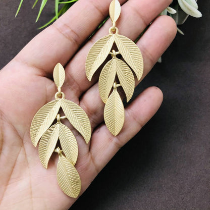 LARQ JEWELS Artisan Gold Plated Designer Western Earrings Brass Drops &amp; Danglers